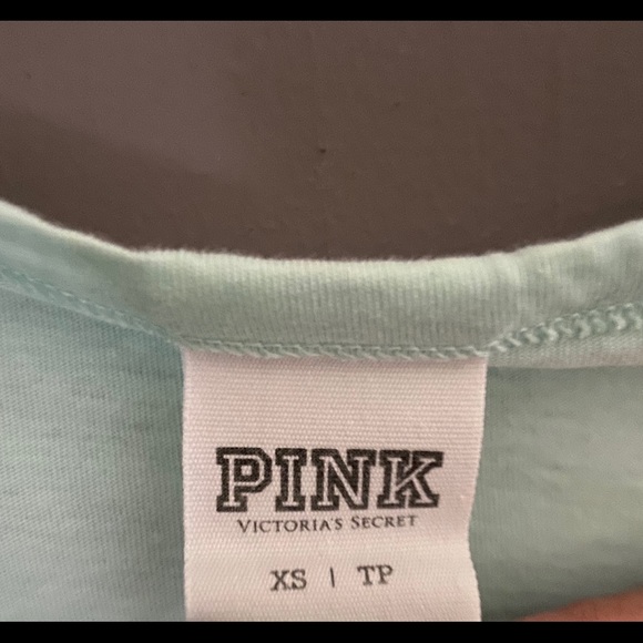 P.I.N.K VICTORIAS SECRET top XS mint blue/green - Picture 2 of 2
